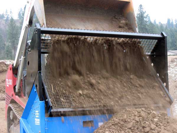 Screening Topsoil the our Topsoil Screener Rental
