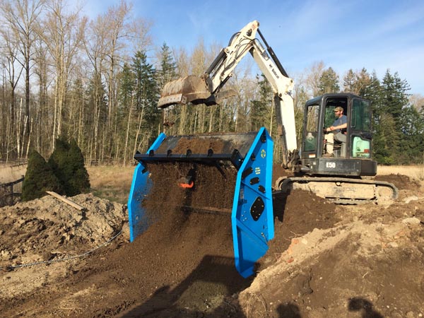 Reduce on site waste by screening soil.